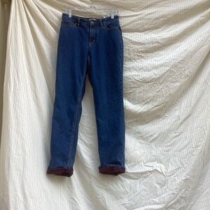 Blue Mountain Fleece lined Blue Straight Leg Women's Pants, size 4
